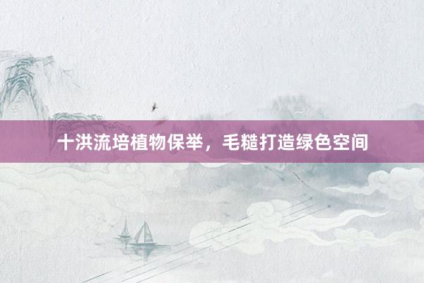 十洪流培植物保举，毛糙打造绿色空间