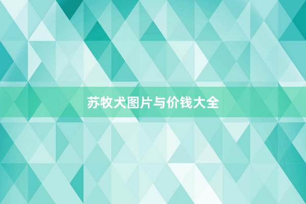 苏牧犬图片与价钱大全