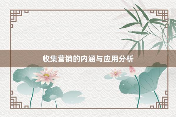 收集营销的内涵与应用分析